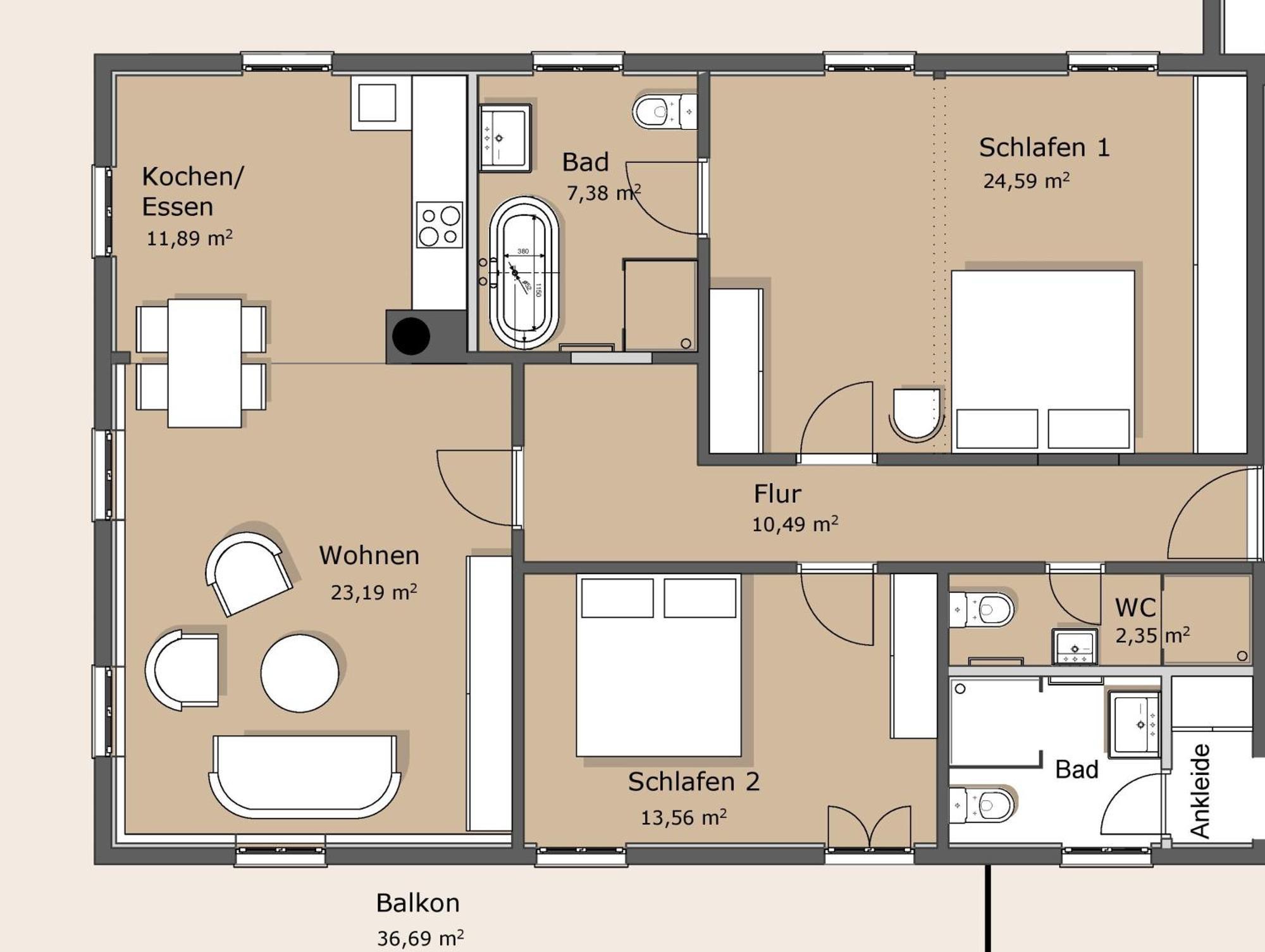 Landhaus Reverchon Filzen Bilik gambar